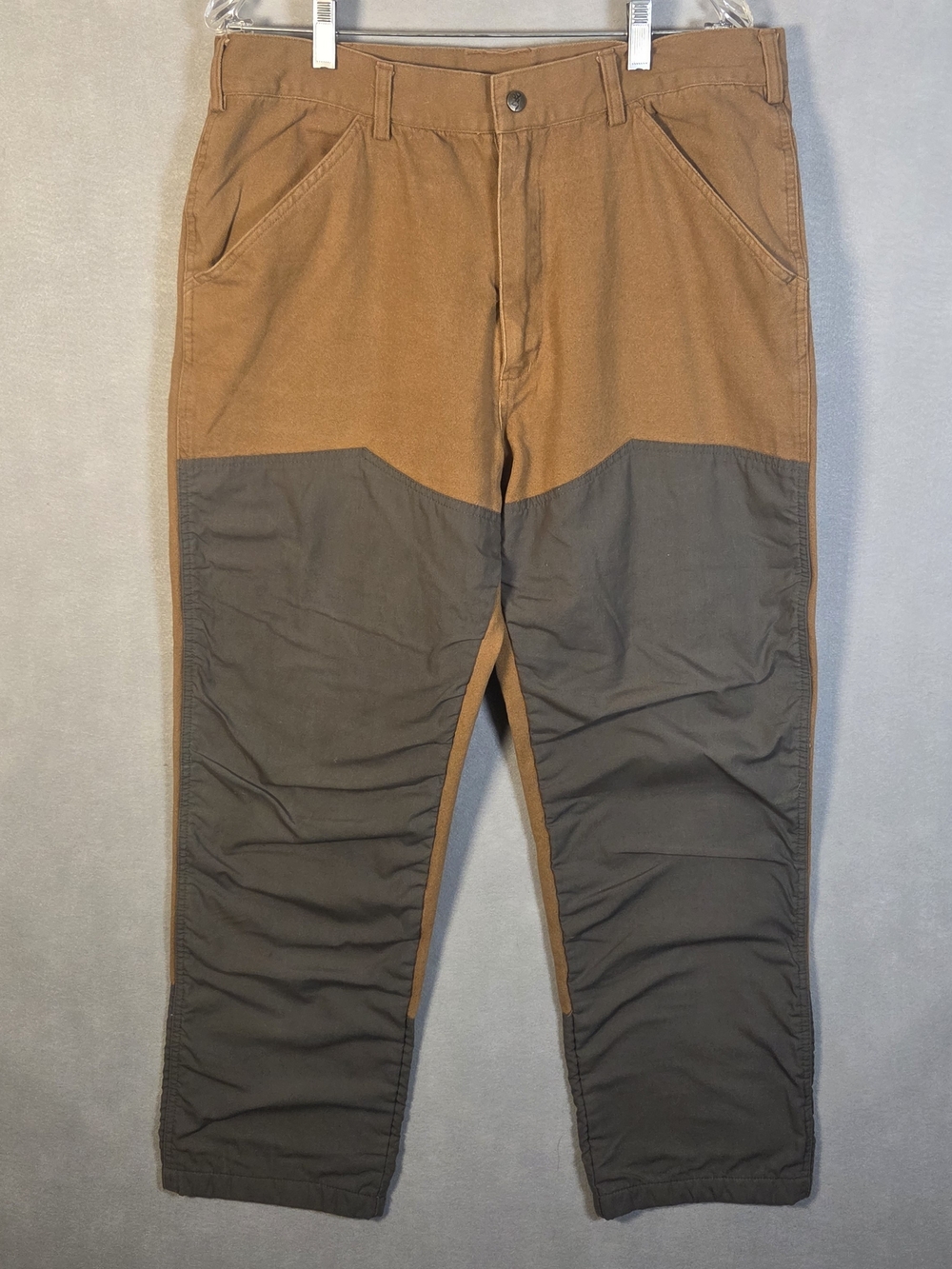 Browning brown and olive canvas upland hunting brush-guard pants (O652)